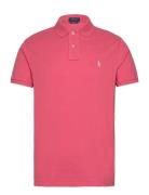 Custom Slim Fit Mesh Polo Shirt Polo Ralph Lauren Pink