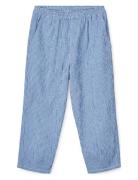 Birger Seersucker Check Pants Liewood Blue