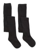 2-Pack Cotton Tights Melton Black