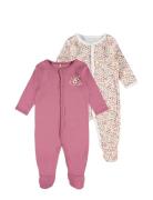 Nbfnightsuit 2P W/F Rose Flower Noos Name It Pink