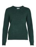 Viril O-Neck L/S Knit Top - Noos Vila Green