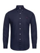 Custom Fit Linen Shirt Polo Ralph Lauren Blue