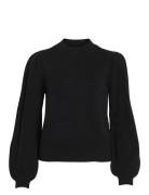 Viril Turtle-Nk Balloon L/S Top - Noos Vila Black