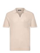 Ben Open Collar Polo J. Lindeberg Cream