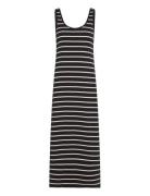 Cut-Out Striped Dress Mango Black