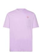 Adi Pocket Resort T-Shirt Gots Double A By Wood Wood Purple