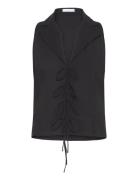 Sleeveless Blouse With Bows Mango Black