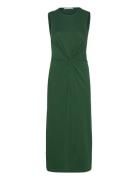 Midi-Dress With Draped Detail Mango Green