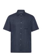 Regular-Fit Linen Shirt With Pocket Mango Navy