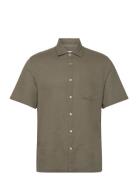 Regular-Fit Linen Shirt With Pocket Mango Khaki