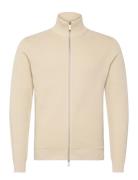 Slhdane Ls Knit Structure Full Zip Noos Selected Homme Beige