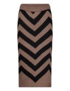 Yaskavalli Hw Midi Knit Skirt S. YAS Brown