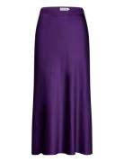 Hana Satin Silk Skirt Ahlvar Gallery Purple