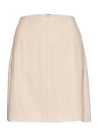 Viscose Twill Mini Skirt Calvin Klein Beige