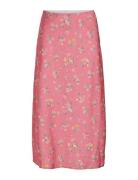 Vilouis Midi Skirt Vila Pink