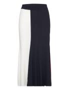 Rwb Colour Block Rib Maxi Skirt Tommy Hilfiger Patterned