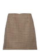 Short Skirt In Houndstooth Coster Copenhagen Beige