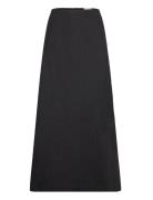 Slit Long Skirt Mango Black