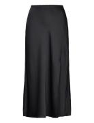 Satin Crepe A-Line Skirt Lauren Ralph Lauren Black