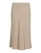 Light Weight Satin Midi Skirt Calvin Klein Beige