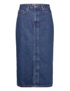 Denim Midi-Skirt Mango Blue