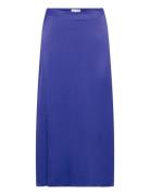 Skirt Midi Satin Tom Tailor Blue