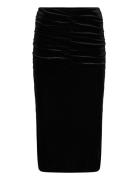 Vivelida Hw Midi Velvet Skirt/Su Vila Black