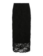 Vilorna Lace Midi Skirt Vila Black