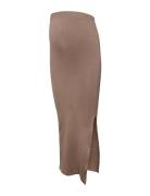 Mlalanis Seamless Al Rib Skirt Hw Noos Mamalicious Beige