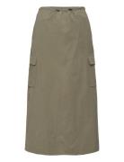 Midi-Skirt With Cargo Pockets Mango Khaki