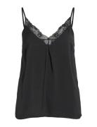 Vicava V-Neck Lace Singlet- Noos Vila Black