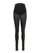 Mlsantos Slim Coated Hb Jeans Mamalicious Black