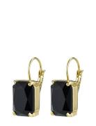 Aspen Earring Black/Gold Bud To Rose Black