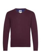 Basic V-Neck Knit Tom Tailor Burgundy