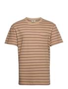 Akkikki S/S Stripe Tee - Gots Anerkjendt Beige