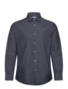 Slhreg-Bond Knitted Shirt Ls Selected Homme Grey