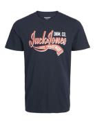 Jjelogo Tee Ss Neck 2 Col 23/24 Noos Jnr Jack & J S Navy