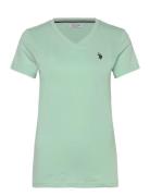 Uspa V Neck Tee Assia Women U.S. Polo Assn. Green