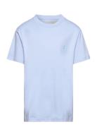 Cotton Jersey Crewneck Tee Ralph Lauren Kids Blue