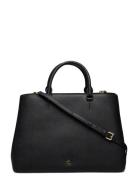 Crosshatch Leather-Hanna 37-Stl-Lrg Lauren Ralph Lauren Black