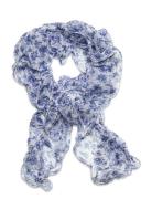 Andelene Floral Ruffled Scarf Lauren Ralph Lauren Blue