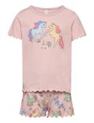 Pyjama Tee Shorts Set Unicorn Lindex Pink