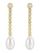 Pearl Drop Studs- Gold LUV AJ Gold