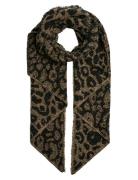 Pcpyron Long Animal Scarf Noos Bc Pieces Brown