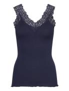 Organic Top W/ Lace Rosemunde Navy