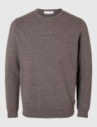 Slhberg Crew Neck Noos Selected Homme Brown