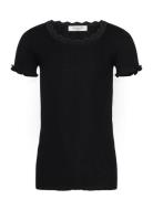 Silk T-Shirt W/ Lace Rosemunde Kids Black