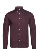 Yarn Dyed Oxford Superflex Shirt Lindbergh Burgundy