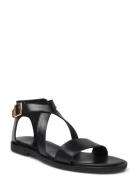 Sandals - Flat - Open Toe - Op ANGULUS Black