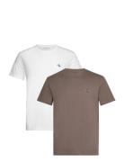 2 Pack Monologo T-Shirt Calvin Klein Jeans Brown